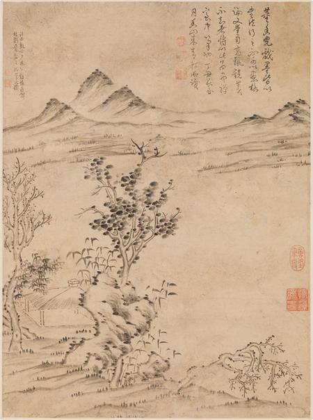 仿董其昌山水图轴