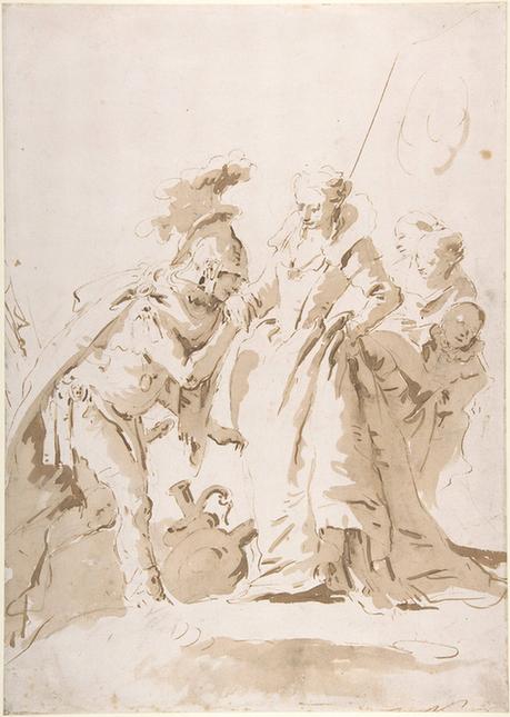 Giovanni Battista Tiepolo--The Meeting of Anthony and Cleopatra