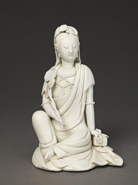 德化窑白釉观音坐像