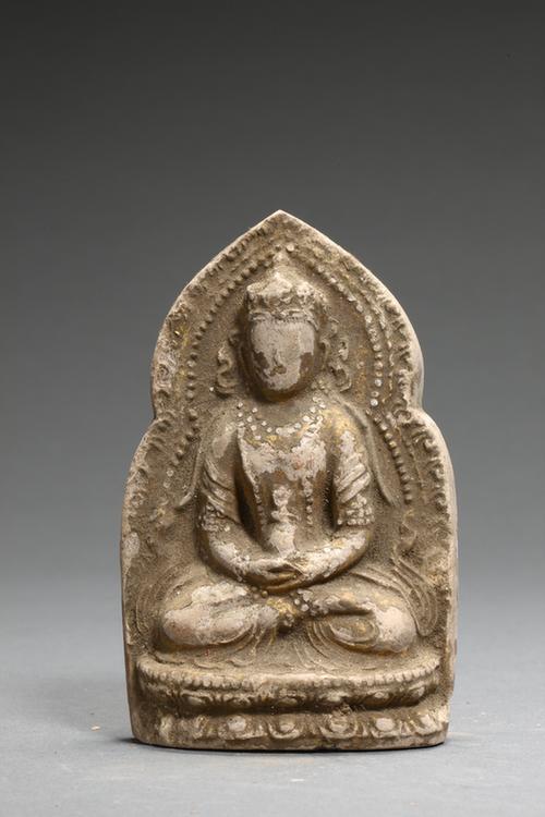 泥擦擦金漆佛坐像