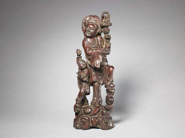 枣木雕八仙-韩湘子