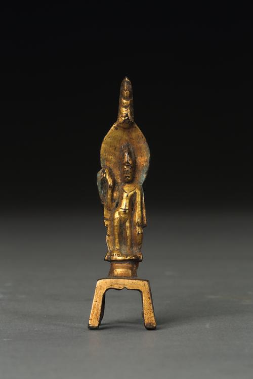 铜鎏金杨柳枝观音菩萨立像