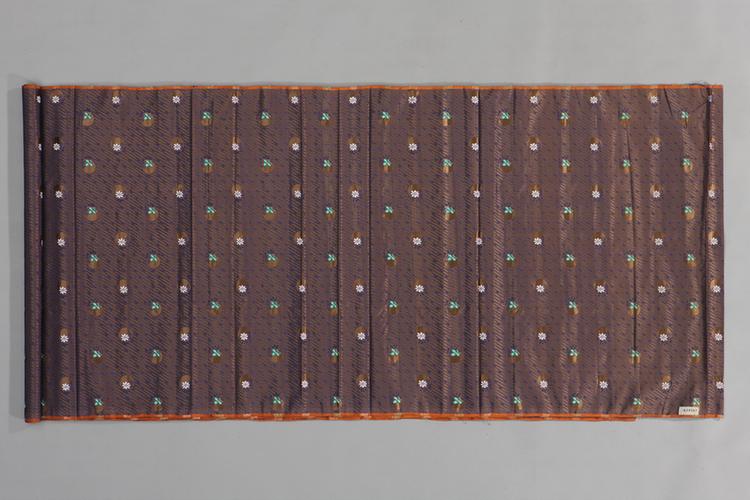 古铜色小花纹花缎