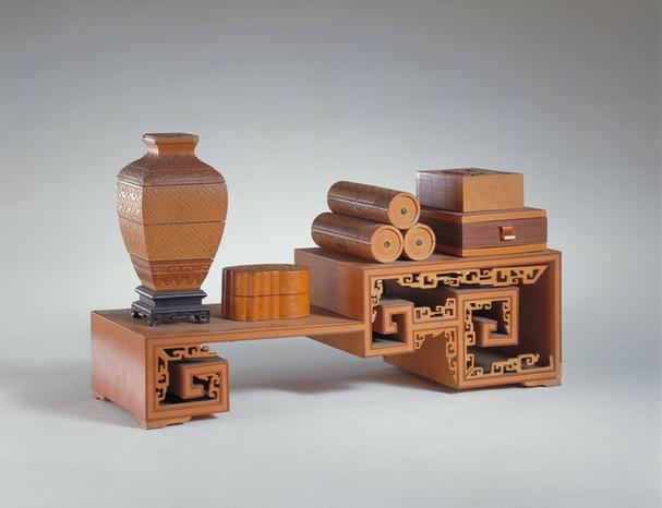 文竹瓶盒几式格