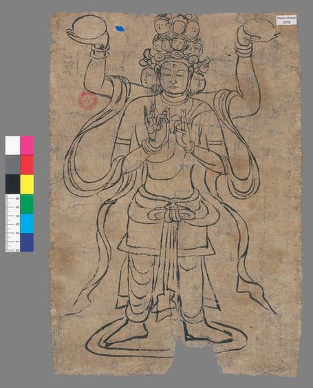 四臂十一头观世音菩萨立像