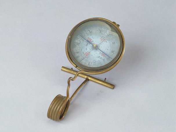 铜镀金指南针