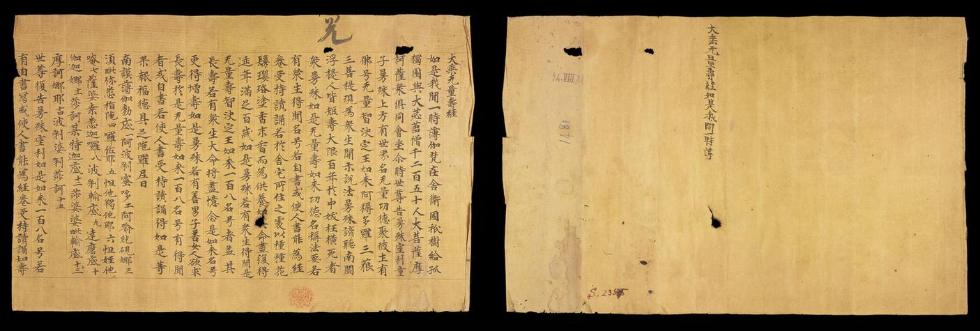 大乘无量寿经手稿