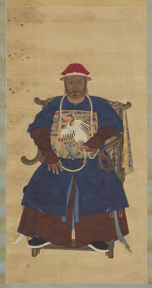 历代帝王贵妃大臣朝服像(名臣李荫祖-)