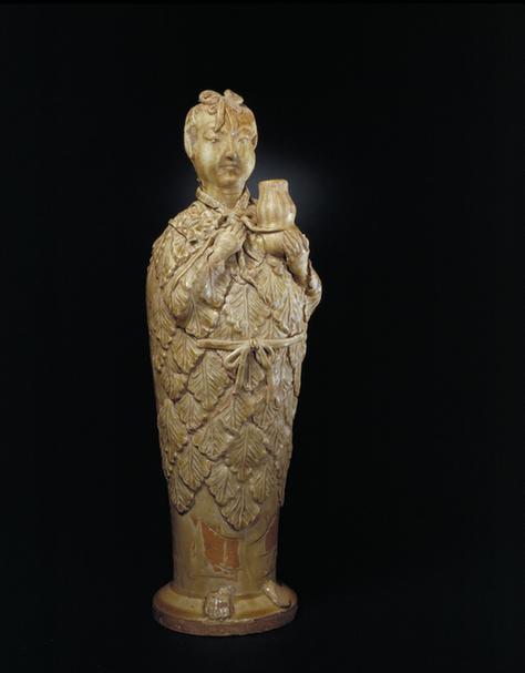 耀州窑青釉药王塑像