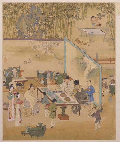 人物故事图-竹院品古