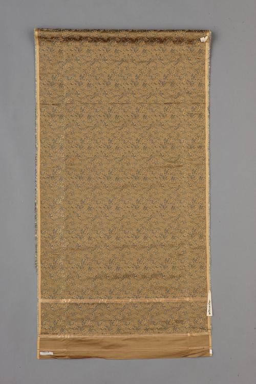 古铜色地折枝花纹织金锦