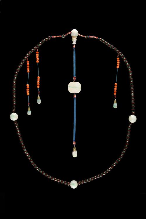 星月菩提带翠饰朝珠