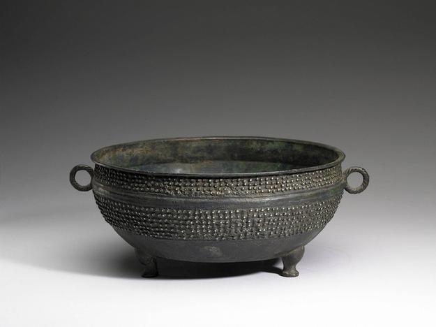 嵌绿松石乳丁纹敦