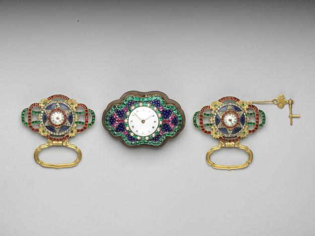 西洋内填珐瑯嵌表带头及带版