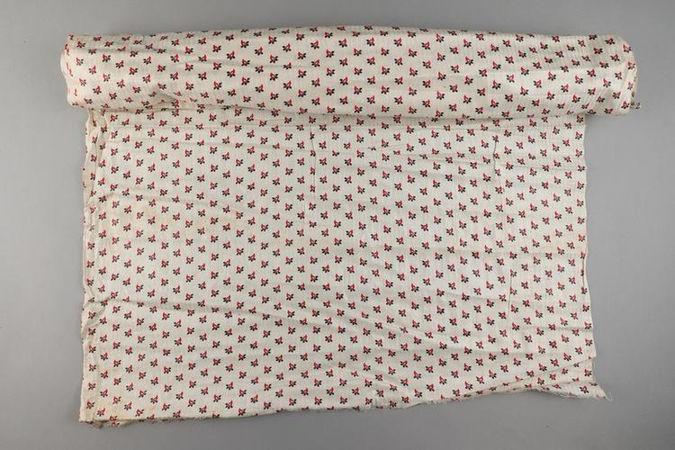 白色地小碎花绞洋布