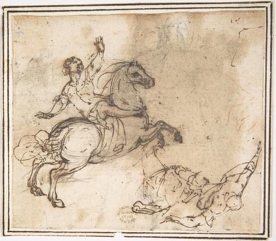 attributed to Francesco Allegrini--Horse and Rider