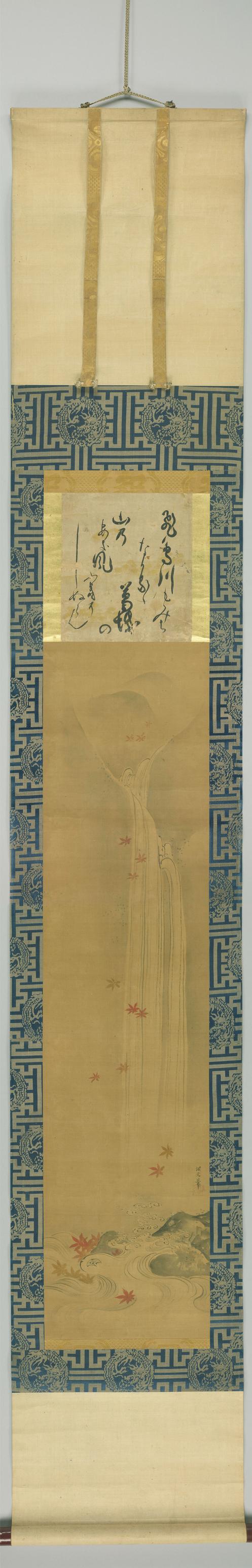 飞鸟川古歌图轴