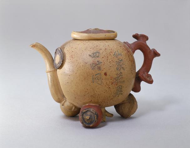 宜兴窑紫砂百果诗句砚滴壶