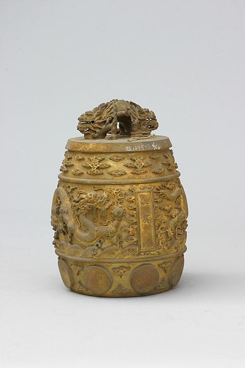 铜镀金双龙纽云龙纹编钟-蕤宾