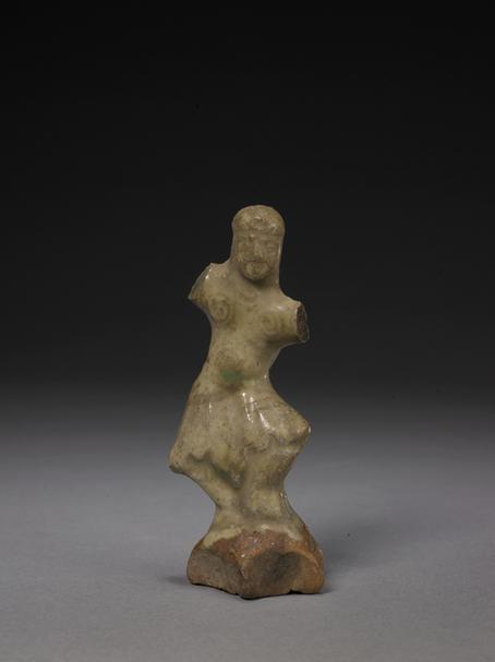 石湾窑灰釉舞蹈人像