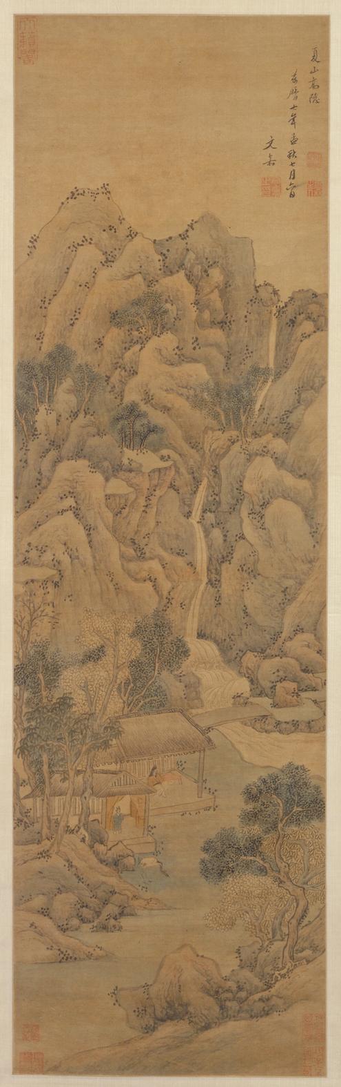 文嘉夏山高隐图轴