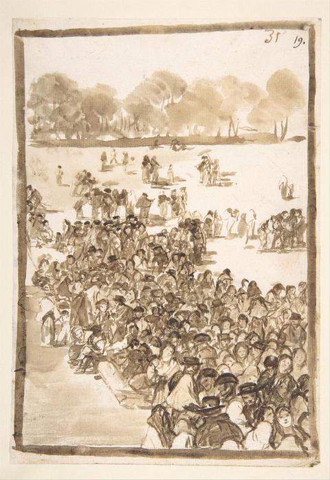Goya--Crowd in a Park, from Images of Spain Album