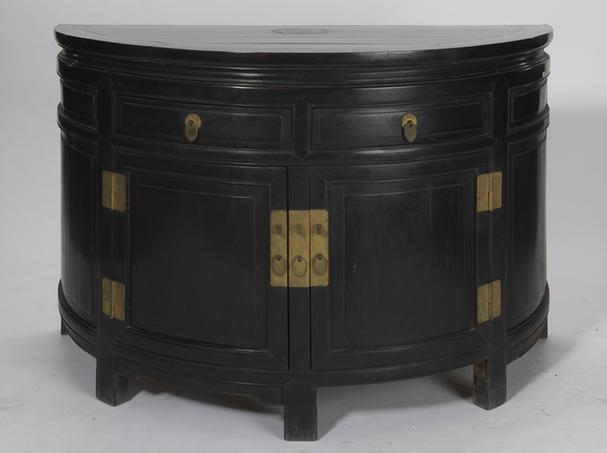 红木带屉半圆桌