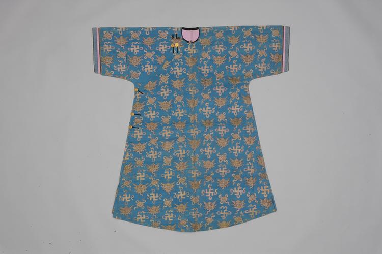 月白色缂金银江山万代纹夹衬衣