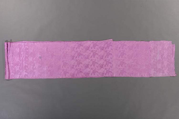 雪青色石榴牡丹纹花绸