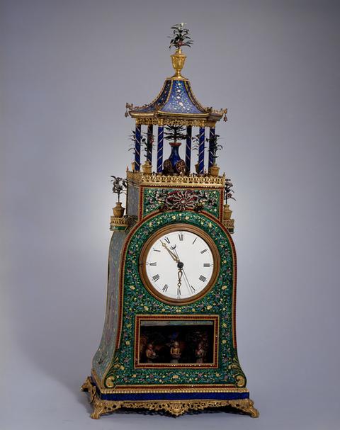 转花亭式卷帘白猿献寿钟