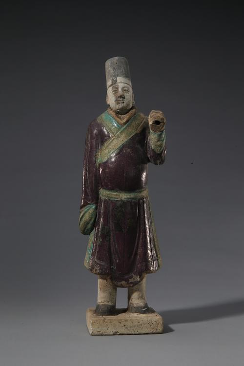 琉璃蓝绿釉男俑