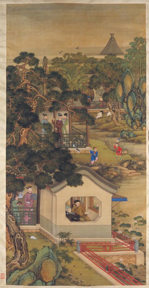 雍正十二月行乐图