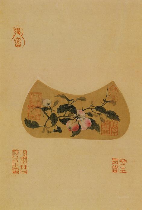 花鸟山水小品册-桃实