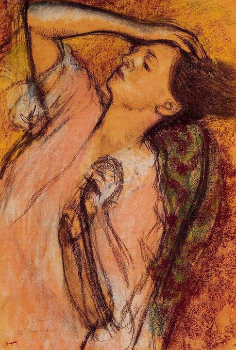 Combing the Hair - circa 1892-1895 - Private collection - pastel