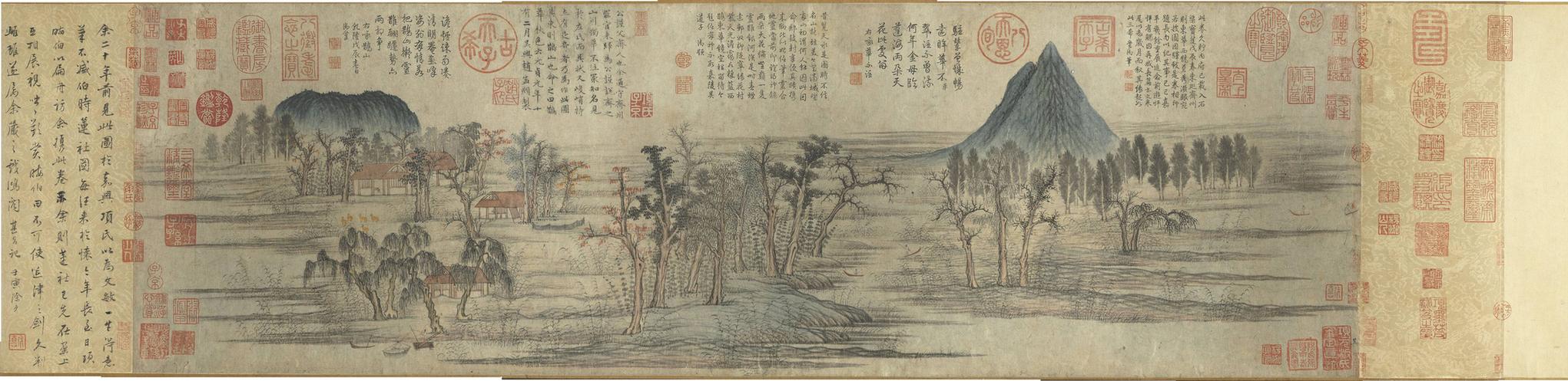 鹊华秋色图画芯