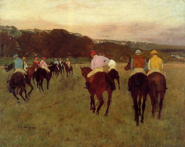Racehorses at Longchamp - - Museum of Fine Arts (USA)