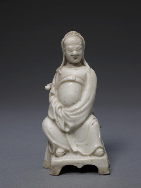 德化窑白釉瓷关羽坐像