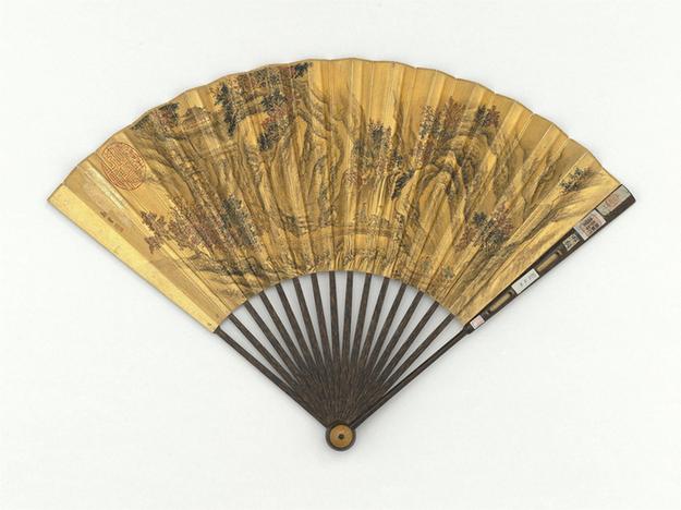 画秋树高关成扇