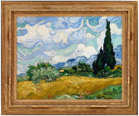Wheat Field with Cypresses 1889