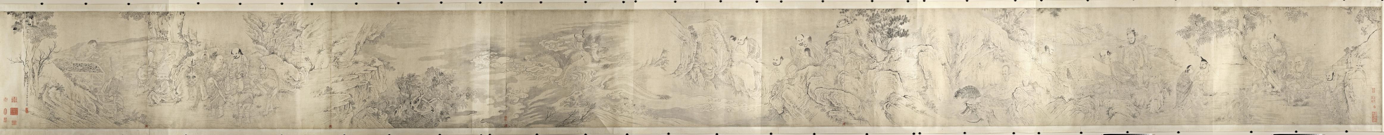 十六罗汉图卷(全卷)