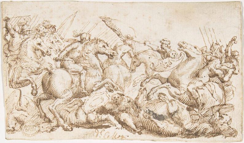 attributed to Francesco Allegrini--Cavalry Engagement1