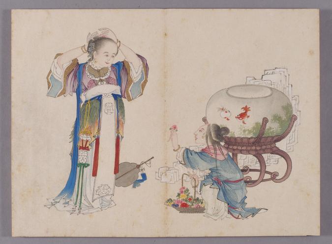 喻兰仕女清娱图册