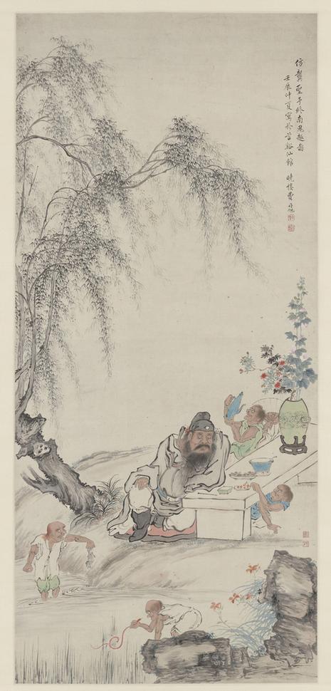 仿龚开终南鬼趣图