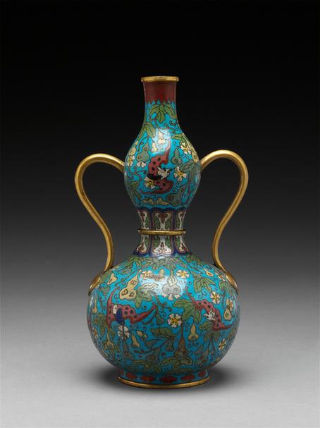 掐丝珐琅蝙蝠葫芦纹葫芦式瓶