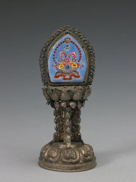 银胎嵌珐琅供养