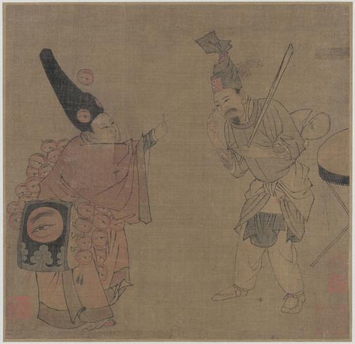 杂剧卖眼药图