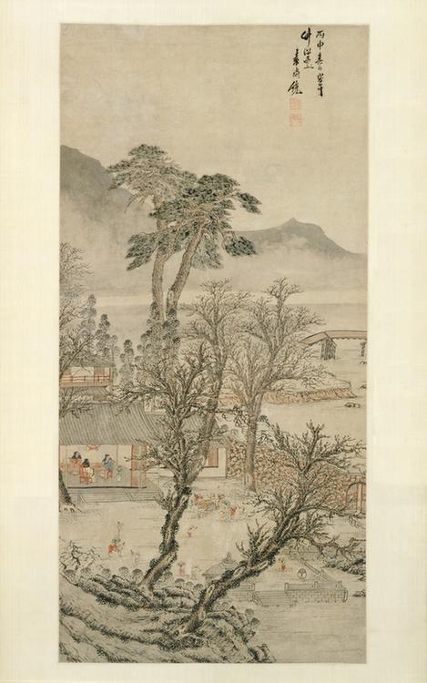 袁尚统岁朝图轴