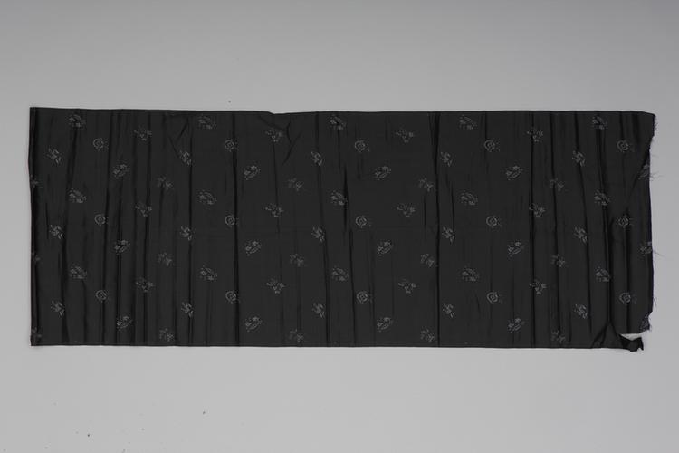 青色小洋花纹缎