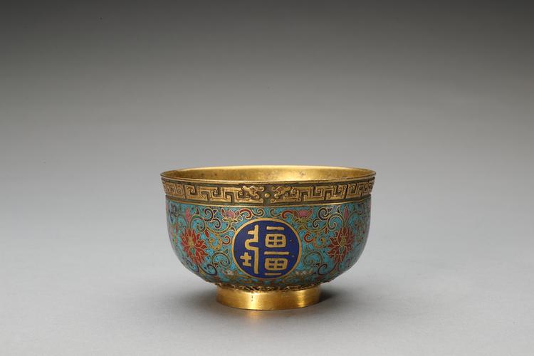 掐丝珐琅万寿无疆碗