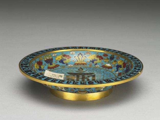 掐丝珐瑯梵文碟